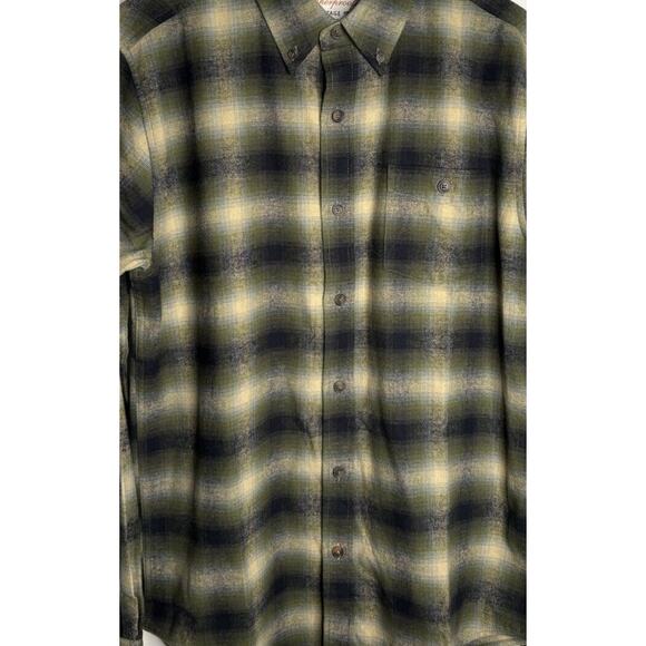 Weatherproof Vintage Button Up Plaid Mens Size Medium Green Black Pocket NWOT - Picture 3 of 8